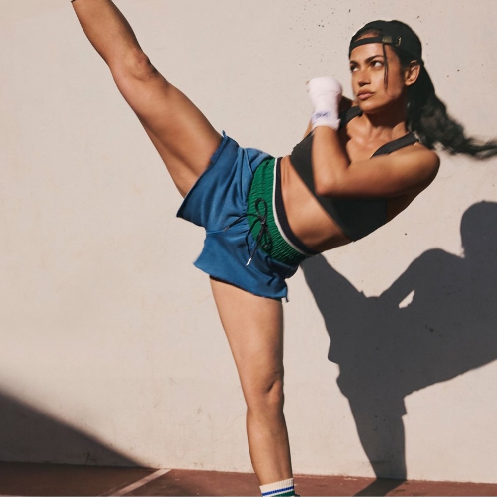 NWT Free People Dream Big Shorts in Athletic Blue Combo  Size: M